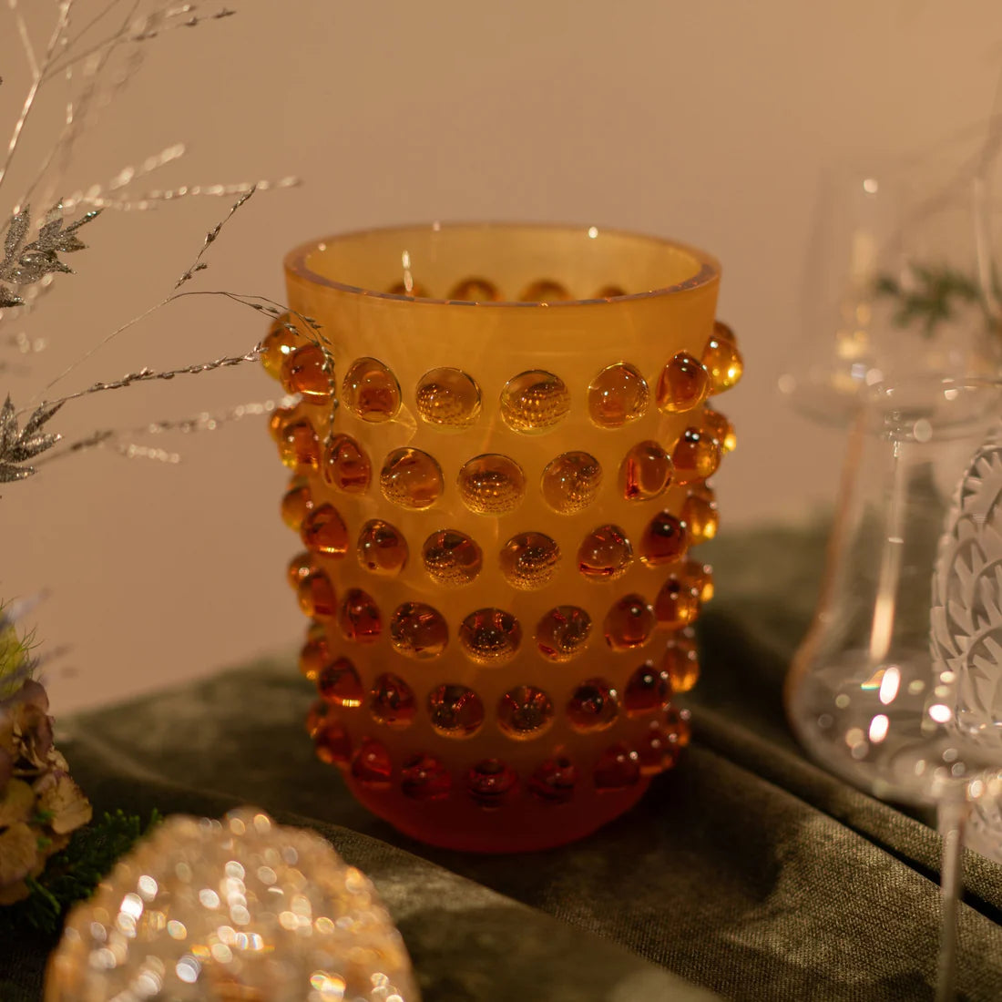 Iconic Mossi Vase Crystal Ambra