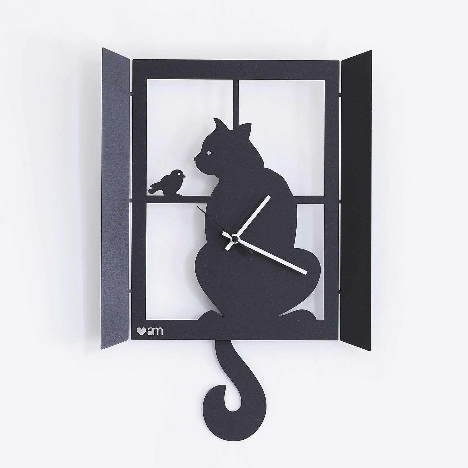 Orologio a pendolo moderno Gatto alla Finestra Arti E Mestieri
