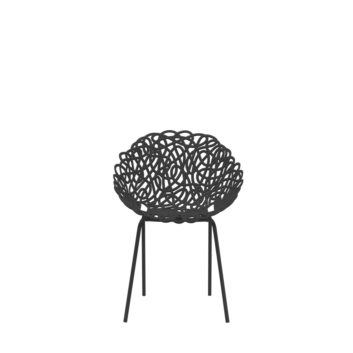 Set 4 Sedie Bacana Chair Outdoor Black