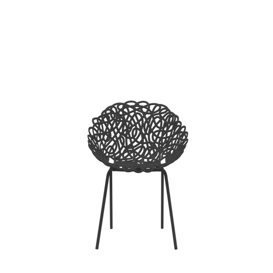 Set 4 Sedie Bacana Chair Outdoor Black