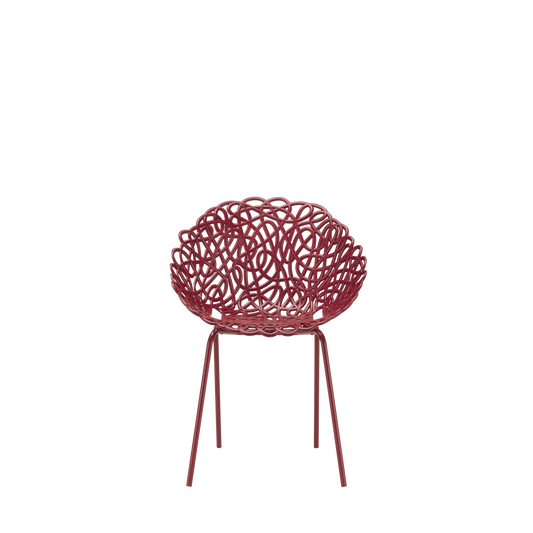 Set 4 Sedie Bacana Chair Outdoor Dark Red