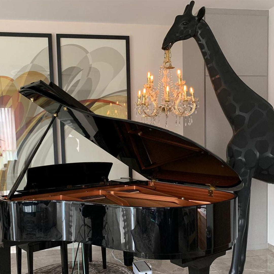 Giraffe in Love Lamp M - Indoor Black
