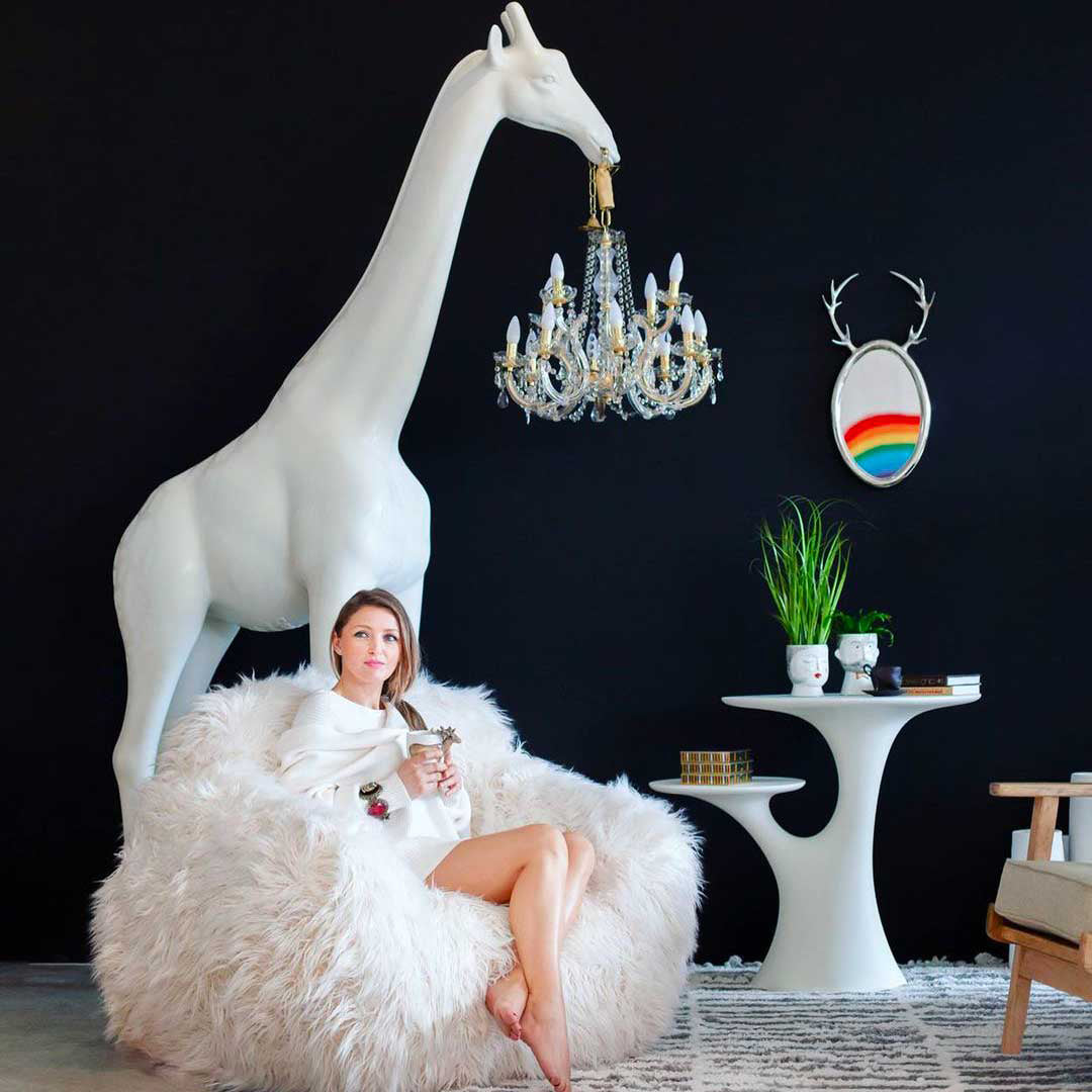 Giraffe in Love Lamp M - Indoor White
