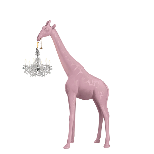 Giraffe in Love Lamp M - Outdoor Pink